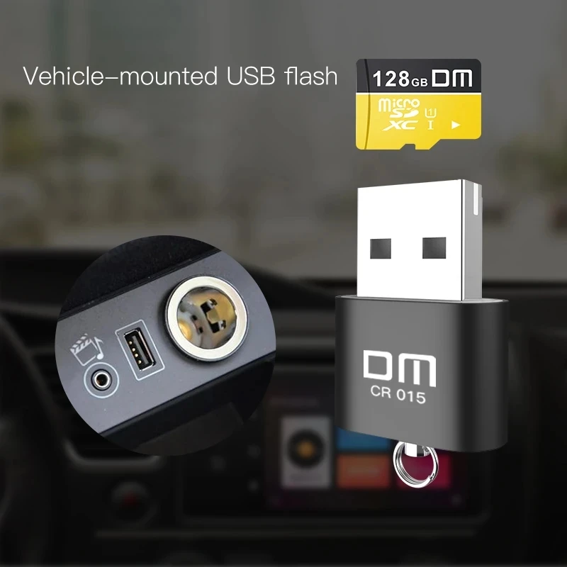 Dm cr015 micro sd kartenleser mit innovativem tf kartens teck platz ändern sie den kartenleser in ein usb-stick für computer oder für auto