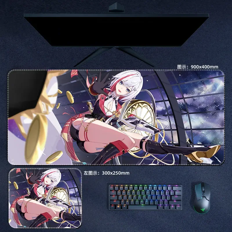 Topaz Numby Mouse Pad Honkai Star Rail Guinaifen Large Mousepad Computer Mouse Mat Keyboard Padding Gaming Accessories Desk Mat