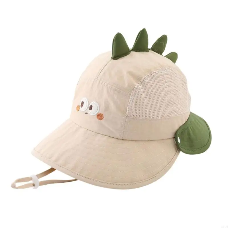 Kids Outdoor Sun Hat For Baby Toddler 50+ Lightweight Breathable Polyester Fabric Adjustable Chin Strap For Park A2UB