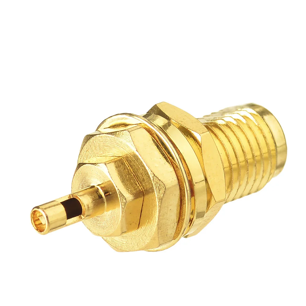 Superbat RP-SMA Jack Masculino Reto Anteparo Solda Conector Coaxial RF para Cabo de 1,37 mm