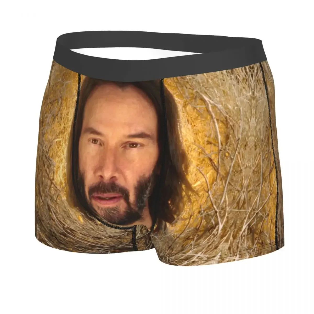 Male Fashion Keanu Reeves Underwear Famous Actor John Wick Boxer Briefs Soft Shorts Panties Underpants