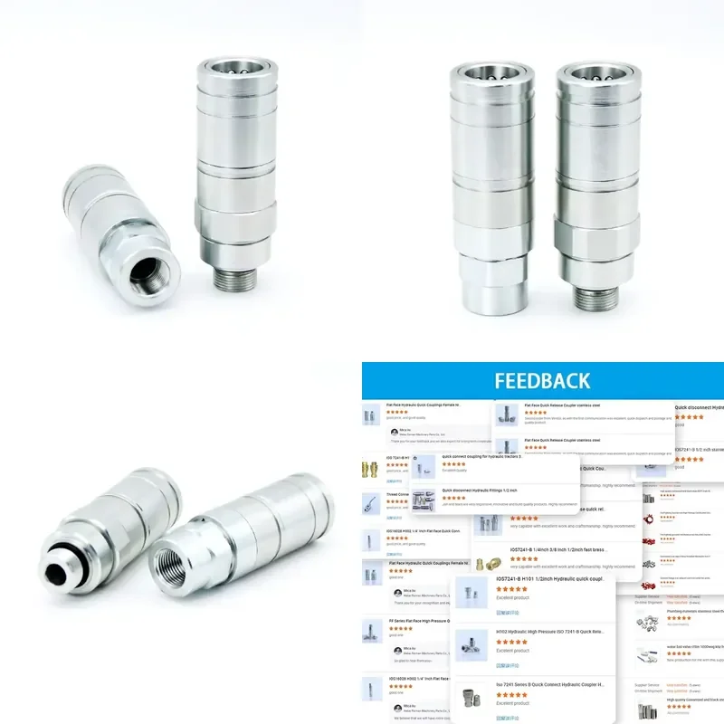 for Tractor Harvester Hydraulic Quick Coupling Push Pull Fittings Fast Connect Disconnect Adapter Heavy Farm Equipment