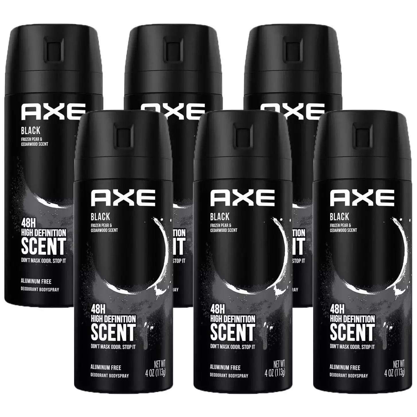 Pack 6x150ml - AXE deodorant man BLACK Spray 48h