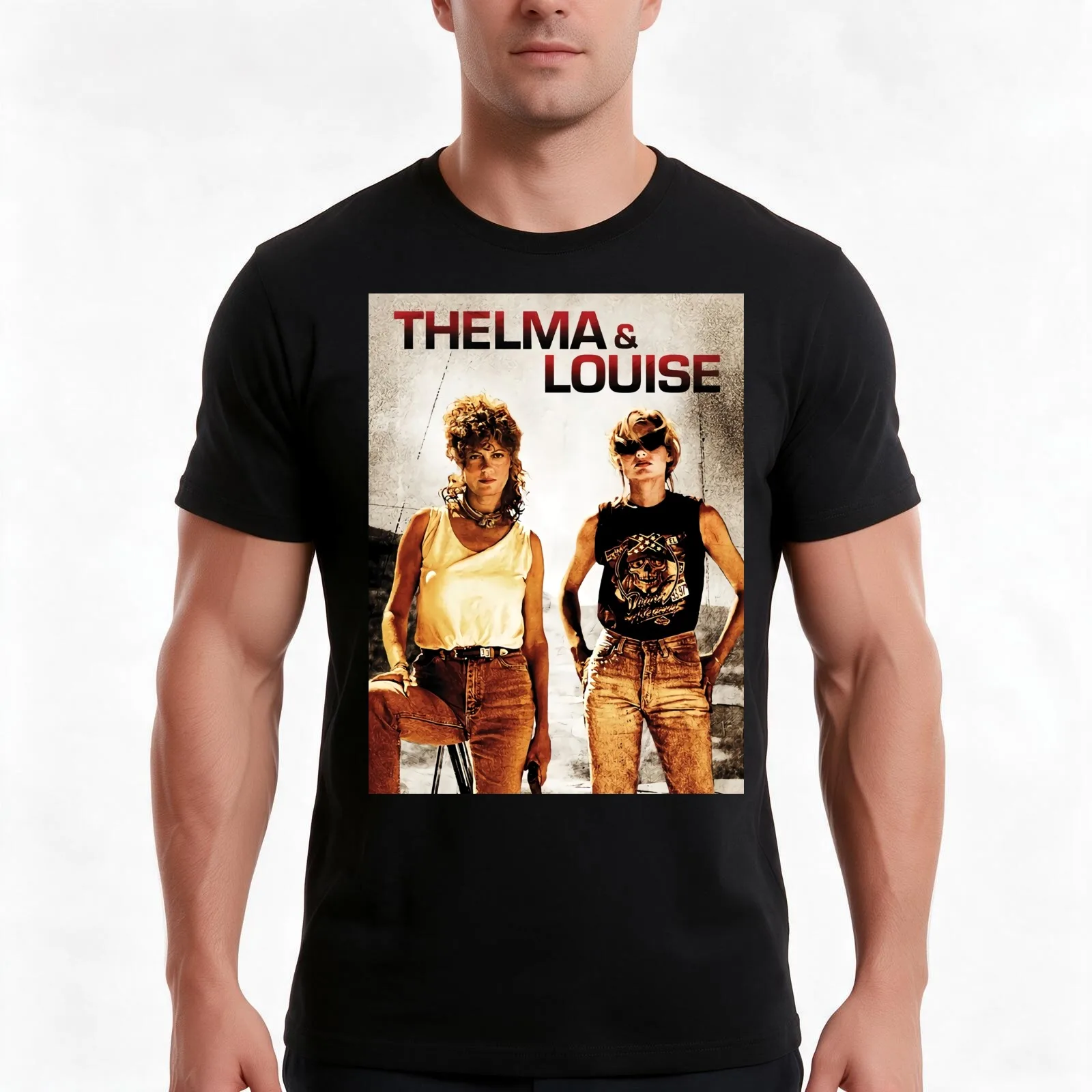 Thelma and louise T-Shirt, Summer Casual Cotton Tee, Oversized Streetwear Tops, Vintage Graphic Print, Loose Fit Short Sleeve