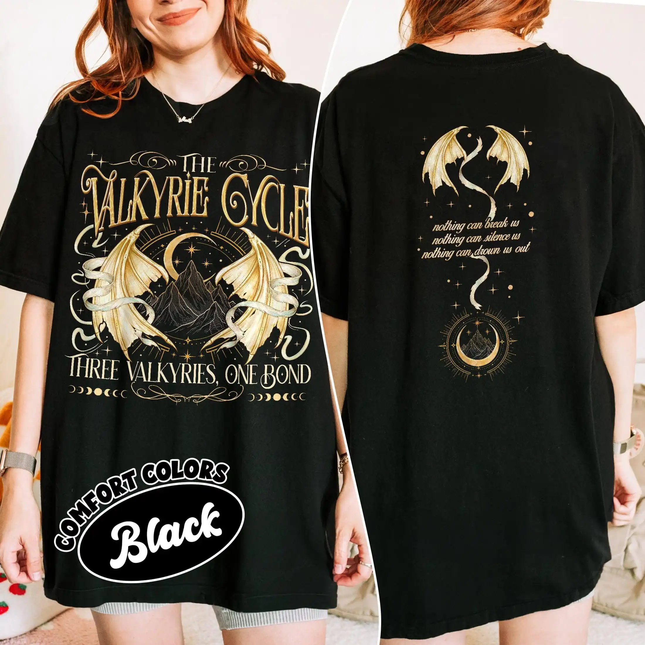 Valkyrie Cycle Shirt, Nesta Archeron SJM Bookish Tee, Three Valkyries Graphic Tshirt, ACOTAR Romantasy Gift T-shirt