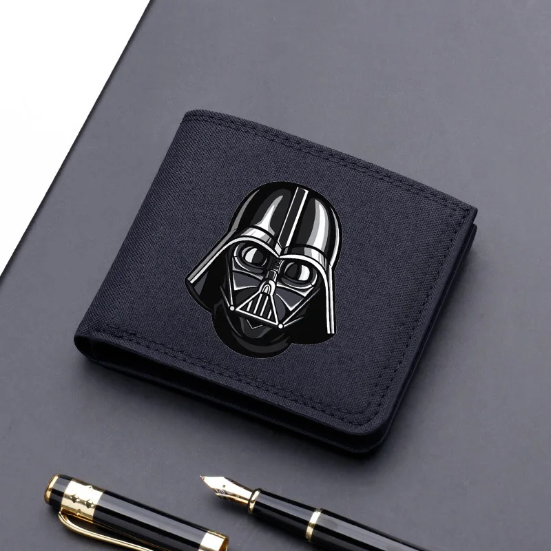 Star Wars Mini Thin Men Wallet Card Holder Men\'s Purse Coin Pouch Id Card Holder Short Canvas Card Holder Wallet