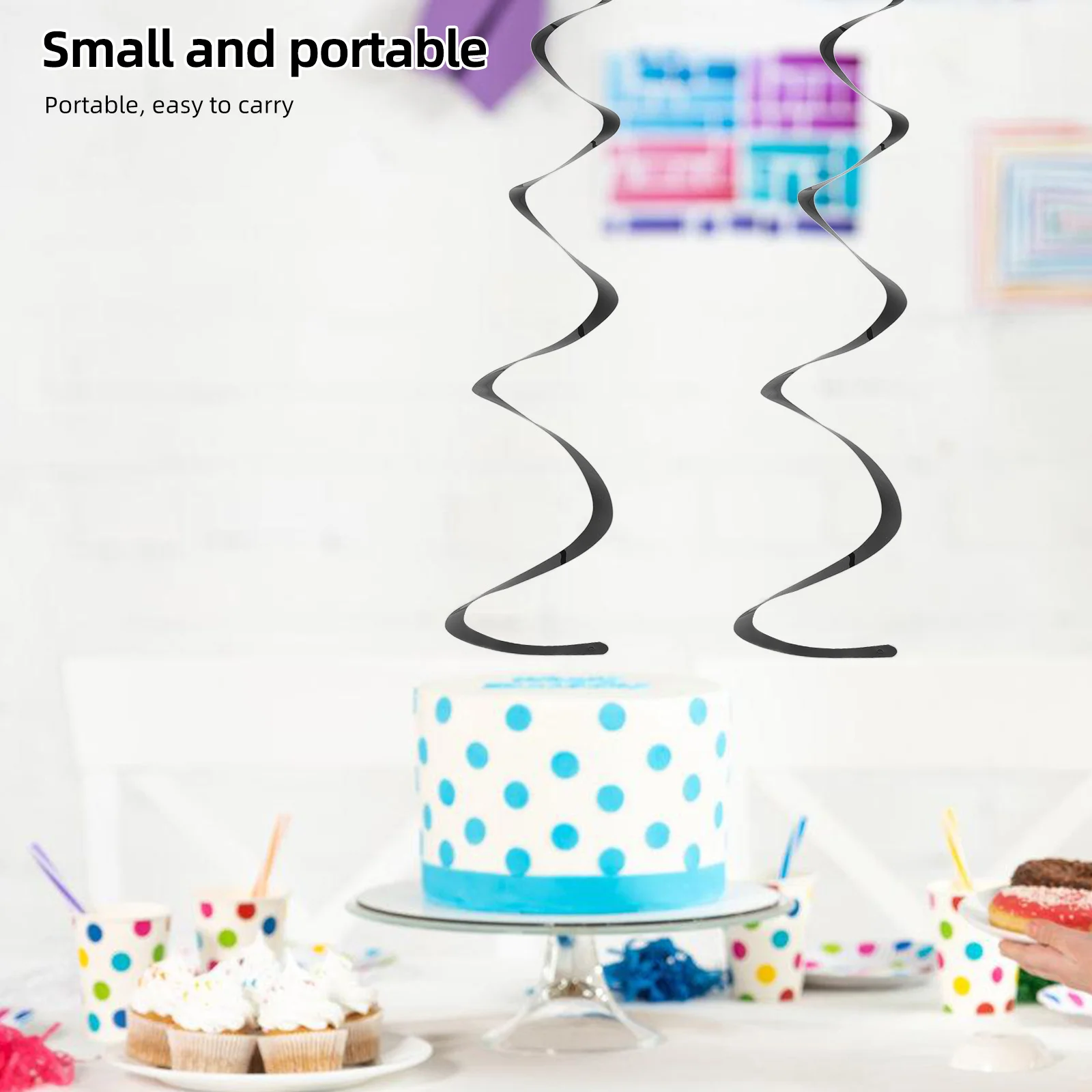 

6 set Spiral Hanging Decorations Double Tail Pvc Swirls For Ceiling Party Streamers Halloween Birthday Decorations