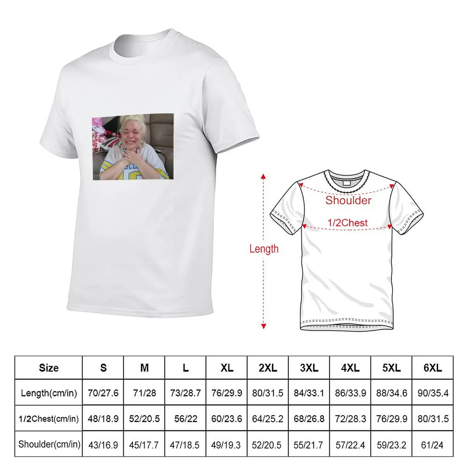 Trisha Paytas Crying Meme T-Shirt Novelty Graphic Tee Shirt