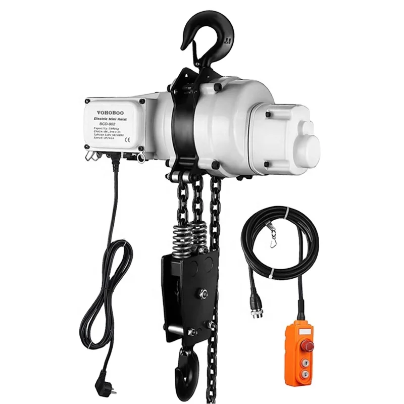 Quality Assurance 0.25t 0.5t 1t 2t Mini Electric Lifting Chain Hoist Single Phase Provided Online Support