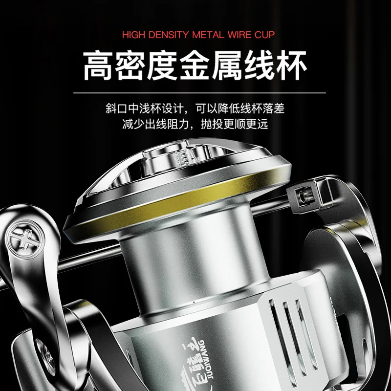 Double rocker spinning wheel, all-metal wire cup, special Luya fishing wheel for long-distance investment, genuine =