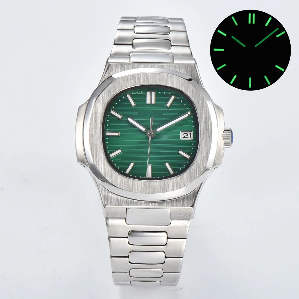 Jam tangan otomatis NH35 pria 43mm dengan casing emas mawar dan mesin jam mekanis otomatis NH35 Jepang dapat menyesuaikan logo