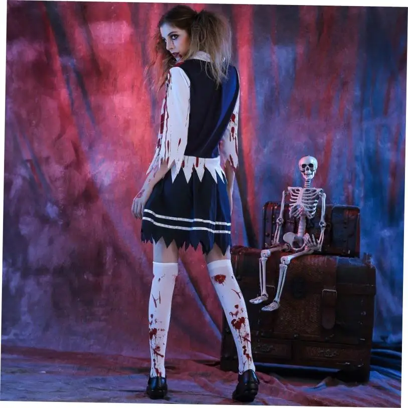 Loween Cosplay horreur Zombie orm ensemble Costume femme gothique Sle scène Performance vêtements ethniques traditionnels