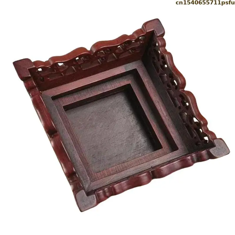 Premium Rosewood Standing Flower Bases Coffee Tea Sets Pedestal Flower Pot Vase Tray Holder Plant Shelf Bonsai Rack Home Decor