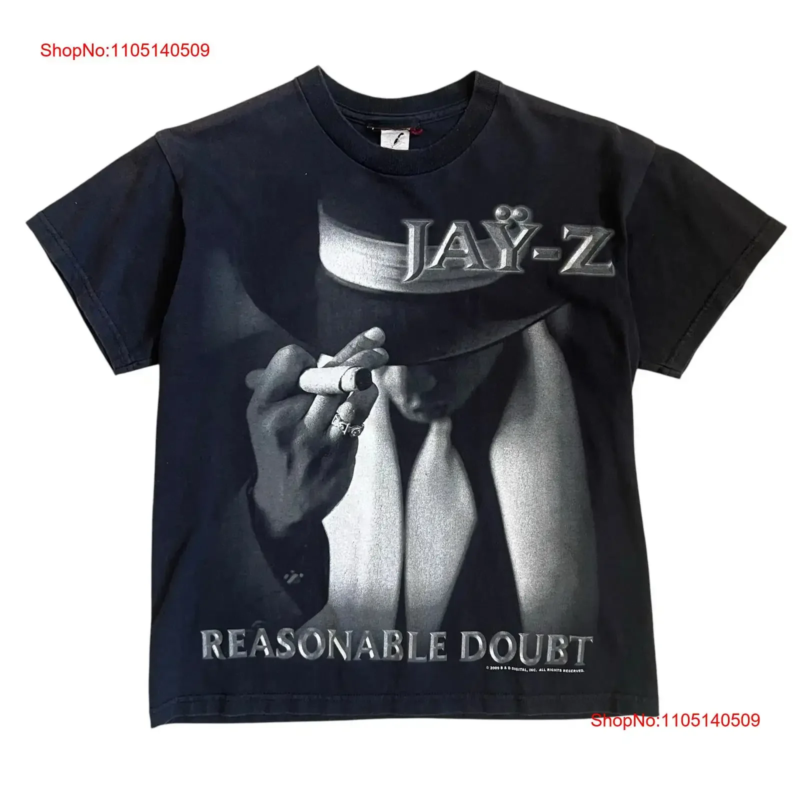 Y2K 2009 Jay Z Reasonable Doubt Rap T Shirt Hip Hop Death Row XS vintage Washed designer clothes Stylish Comfortable Unisex