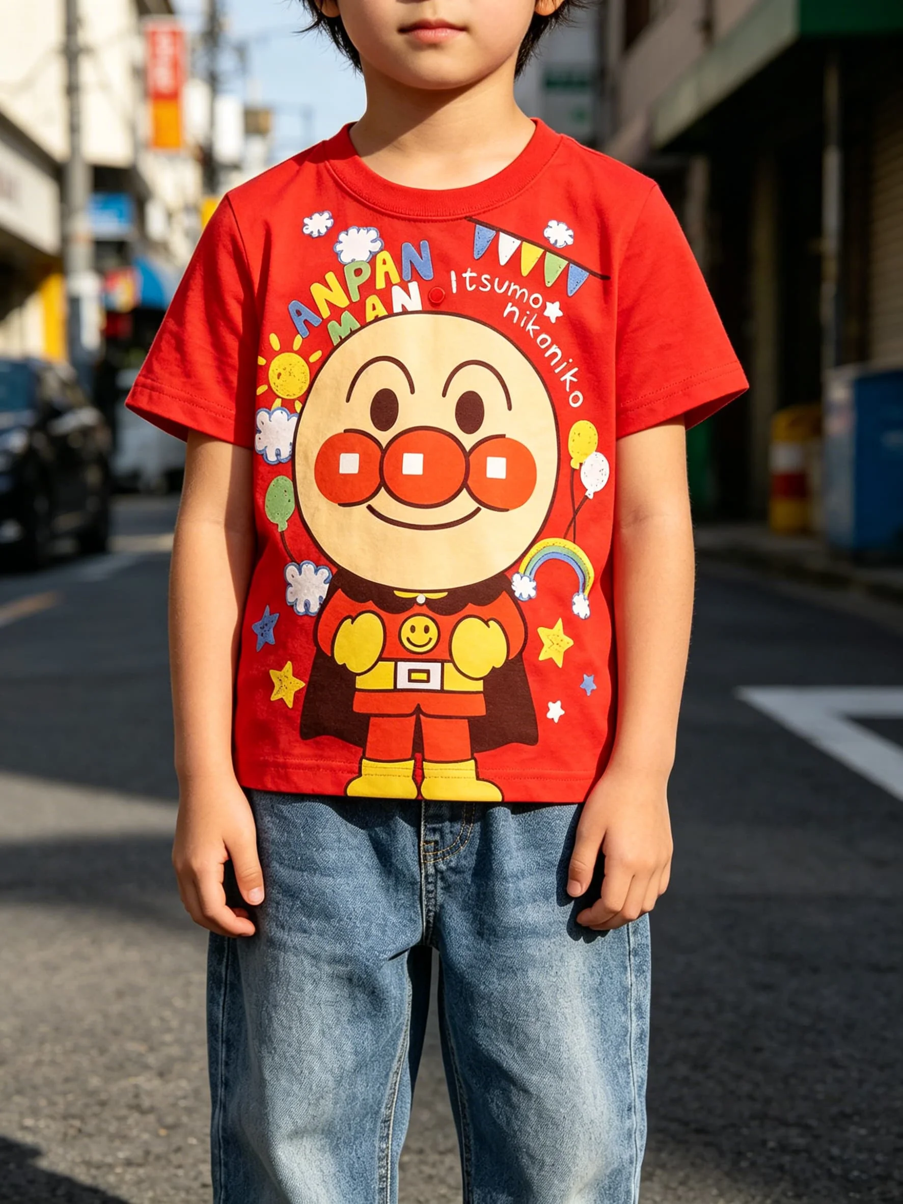 Kinder-Anpanman-Baikinman-Anime-T-Shirt, Herren-T-Shirt, Damen-T-Shirt, Oberteil für Jungen, Kinder, Eltern-Kind-Set, schnelltrocknend, kurzärmelig, Kinder-T-Shirt. – Detail 4