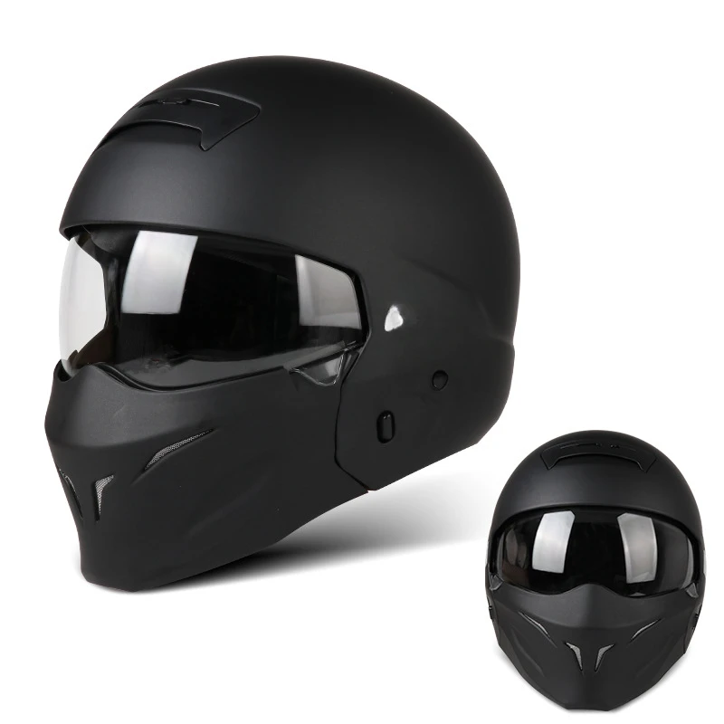 Motorcycle Helmet Winter Retro Full Helmet Men and Women Scorpion Combination