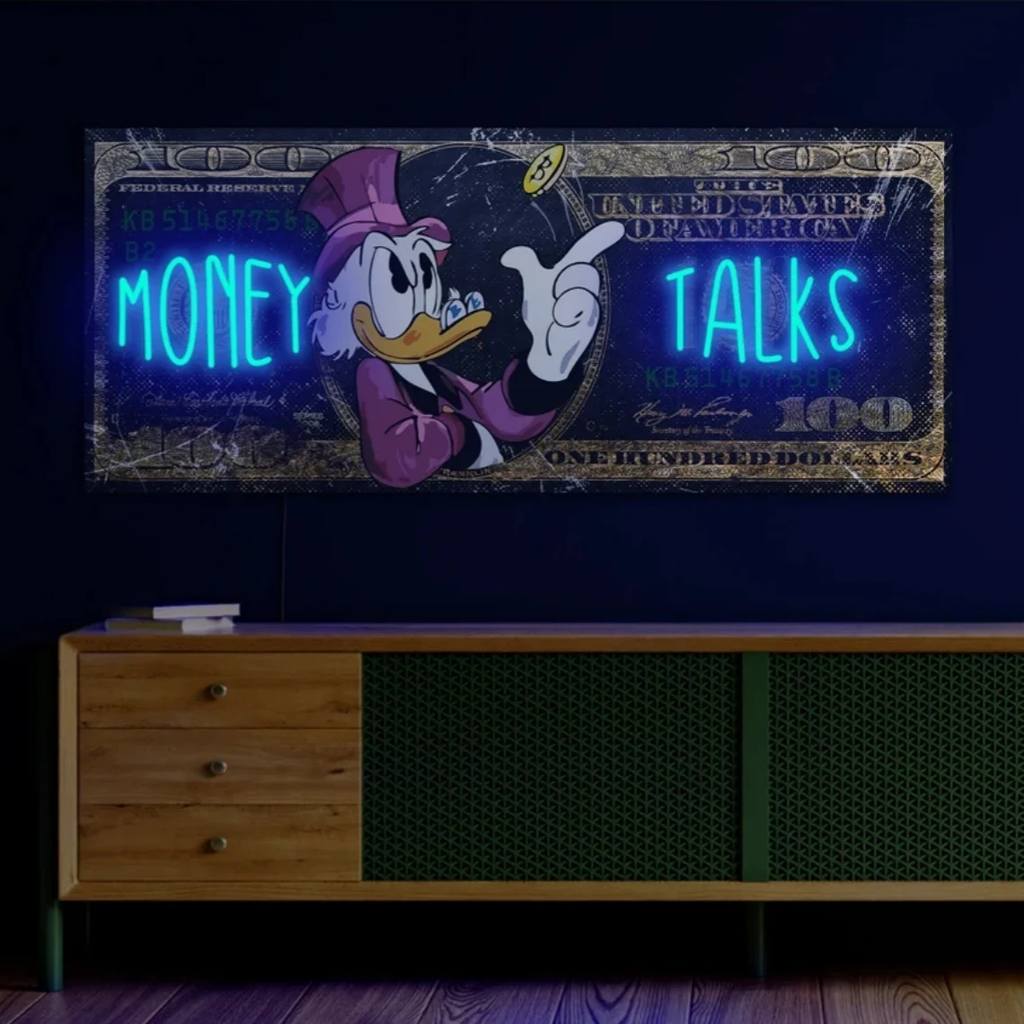 Dollar Neon Sign Money Talks Neon Sign Dollar Neon Art Money Wall Art