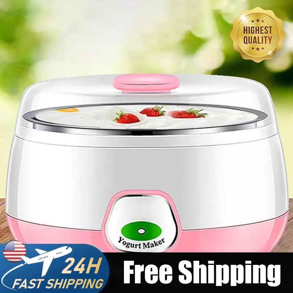 

1L Yogurt Maker with Stainless Steel Container Greek Yogurt Maker Machine Automatic Yogurt Maker for Yogurt Natto Rice Wine