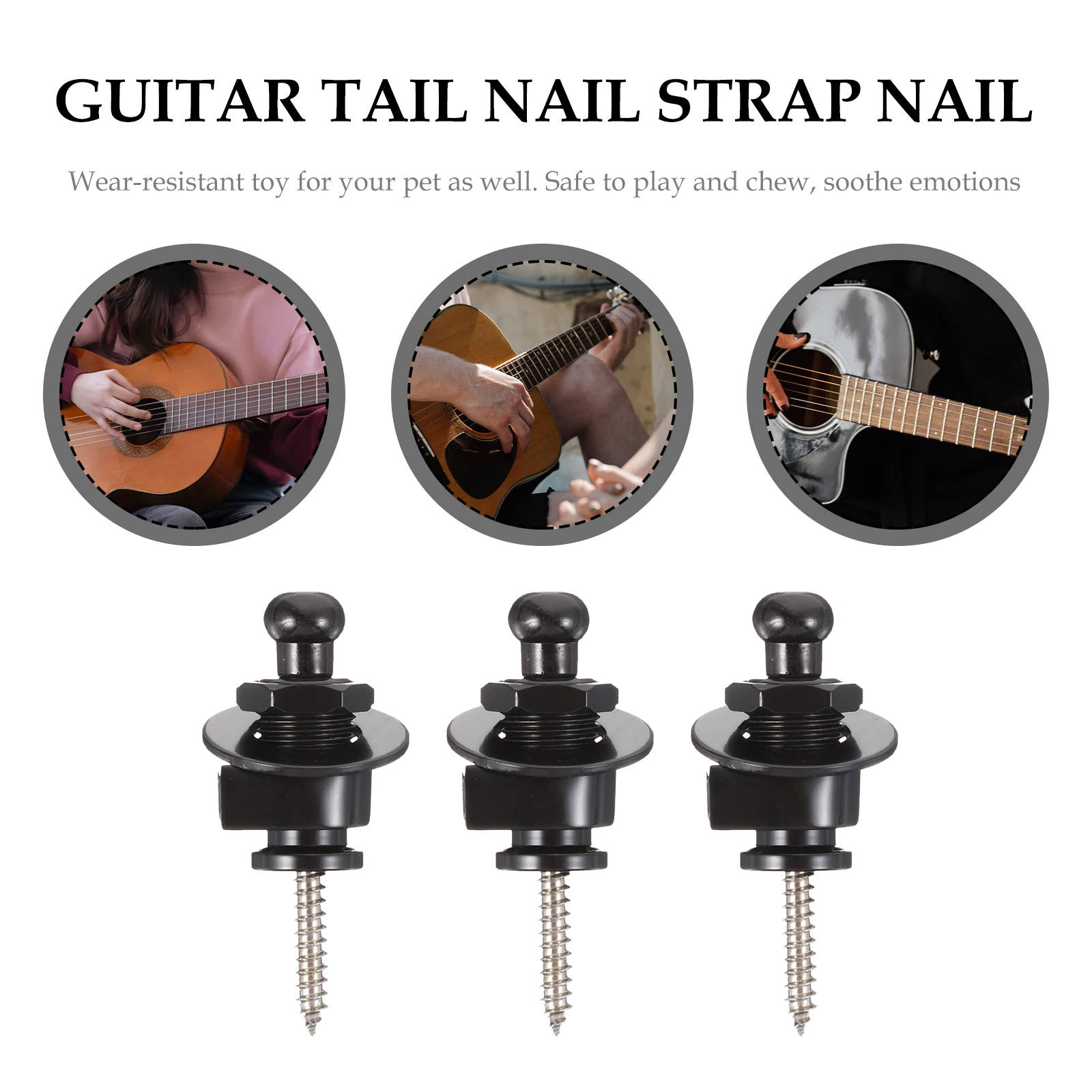 

10pcs Strap Locks Anti-Slip Belt Buckle for Electric Bass Guitar Prevent Fall Off Accessories Guitar Tail Pins