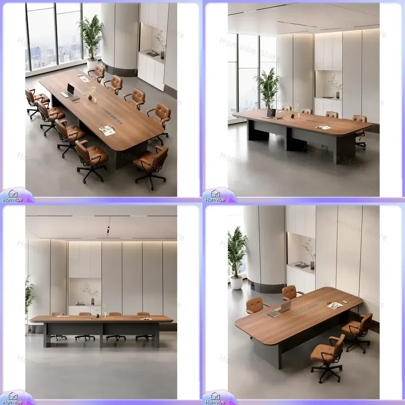 

Executive Conference Table Modern Paint Finish Spacious Luxury Office Meeting Table for High End Business Meetings Home