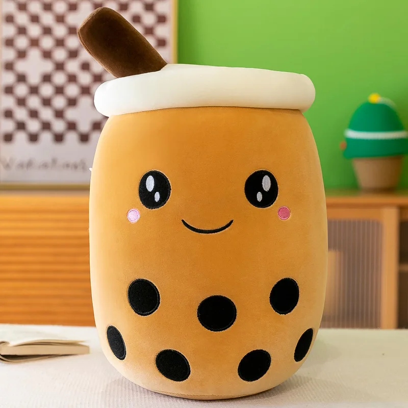 22-70cm Riesige Bubble Tea Plüschtiere Quetschbares Milchtee Boba Kissen Peluche Eiscreme Fruchtsaft Getränkeflasche Requisit Deko Geschenk