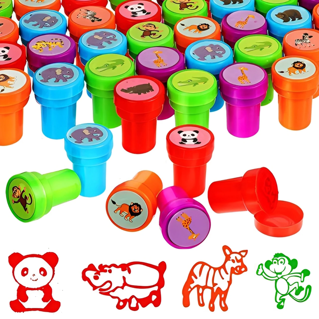 5 ~ 30 Stück verschiedene Stempel, selbstfärbende Stempel, Cartoon-Tier-Dinosaurier-Stempel, Siegel, Scrapbooking, DIY, Malerei, Fotoalbum, Dekor TMZ