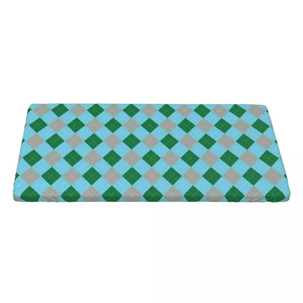 Custom Colorful Argyle Pattern Rectangular Tablecloth Waterproof 4FT Table Cloth Table Cover