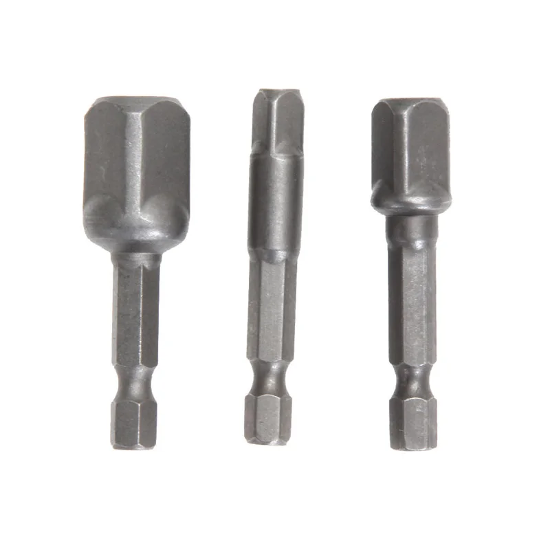 

3 шт. шестигранные адаптеры для электрической дрели 1/4 дюйма 3/8 дюйма 1/2 дюйма Набор торцевых бит из хромованадиевой стали для прочности
