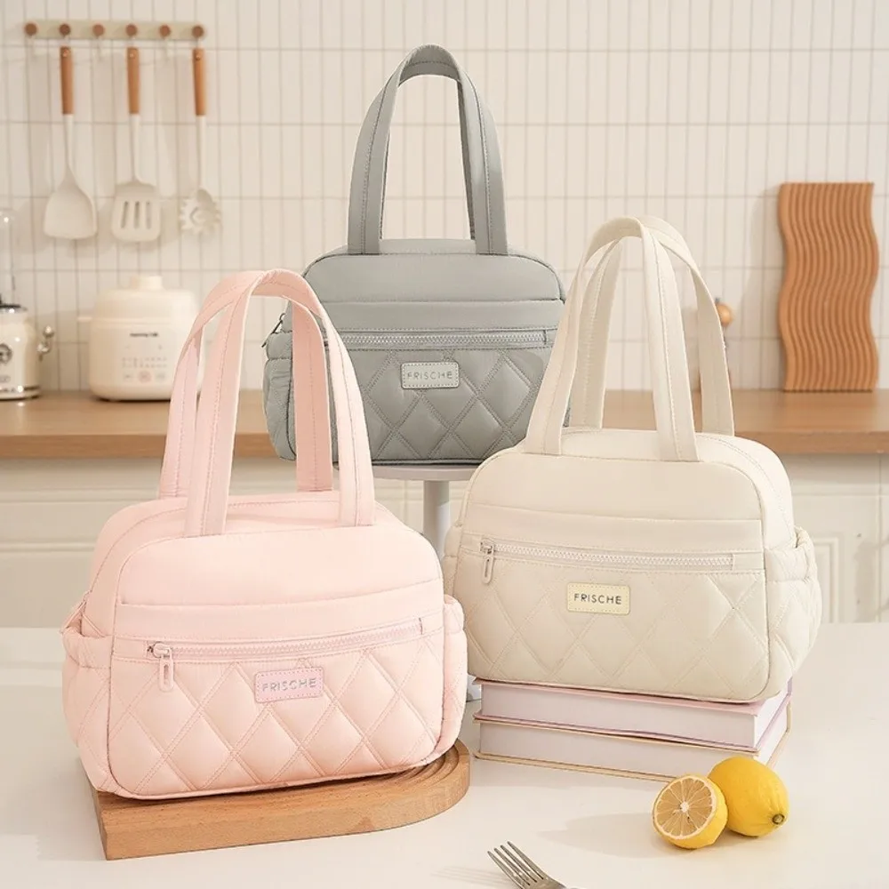 Durable Thickened Lunch Bag Reusable Large Capacity Insulated Lunch Tote Bag Leakproof Multi-functional Insulated Handbag