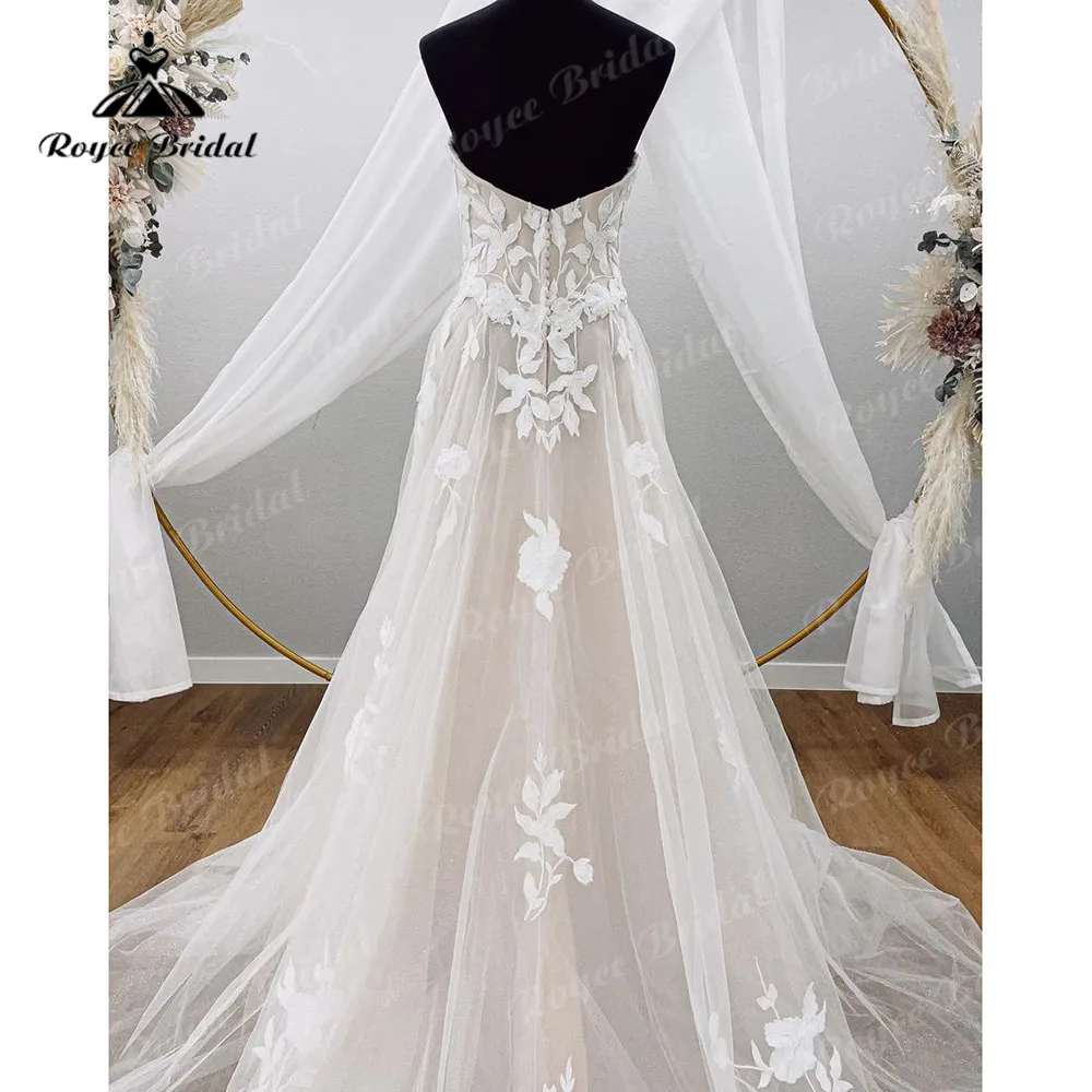 Princess Lace Sweethear Wedding Dress Women Appliques Beach 2023 Bridal Gowns vestido para boda play Off the Shoulder Elegant