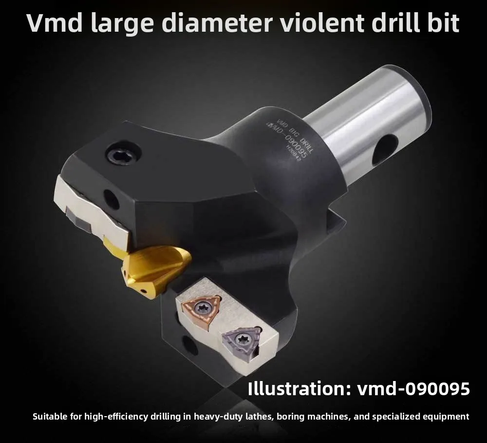 Indexable U Drill with Internal Coolant Large Diameter Deep Hole Drilling Indexable Insert Carbide High Speed for Steel VMD60 65