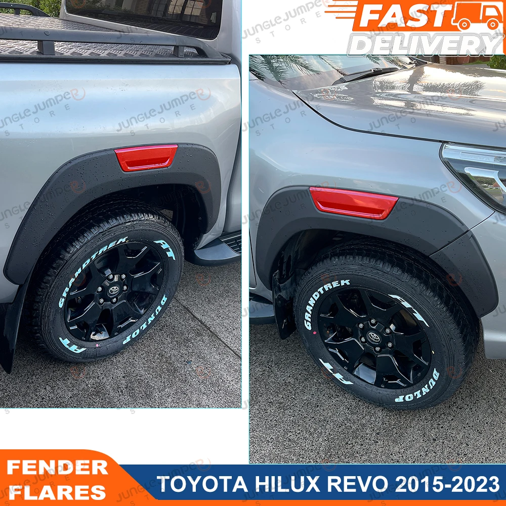 

6"Fender Flares for Toyota Hilux Revo 2015-2020,2021-2023 Matte Black Wheel Arch Basic Version Mudguards 4X4 Car Accessories