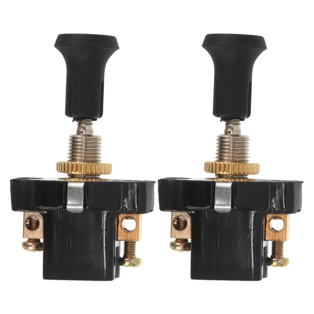 

2pcs Universal Headlight 12V 24V Single Pull Power Switch For Trucks Automotive Light Fixture Replacement Car Light Switch