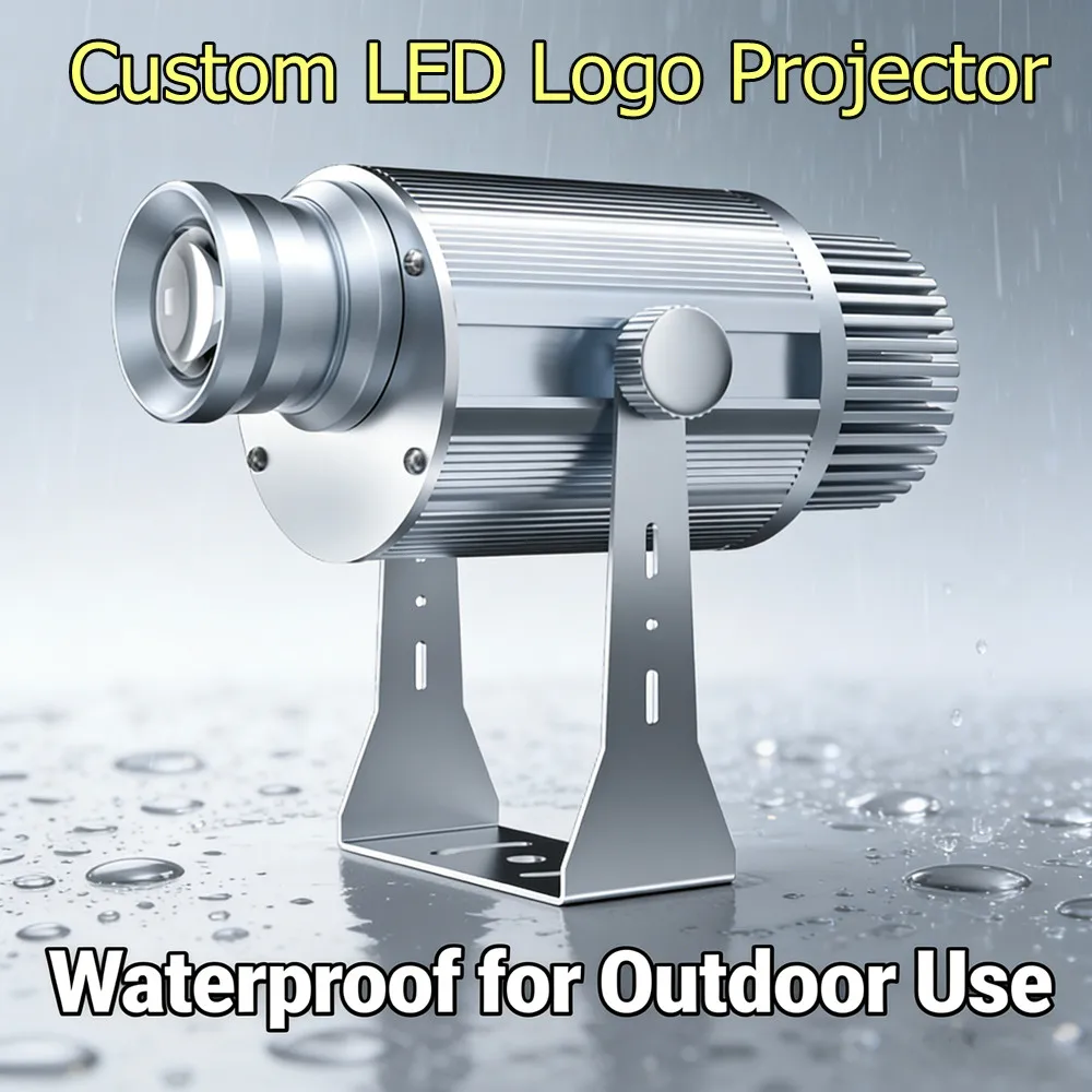 IP67 Waterproof Custom Logo Projector Light 110W Outdoor LED Rotating Gobo Spotlight for Business Store Advertising
