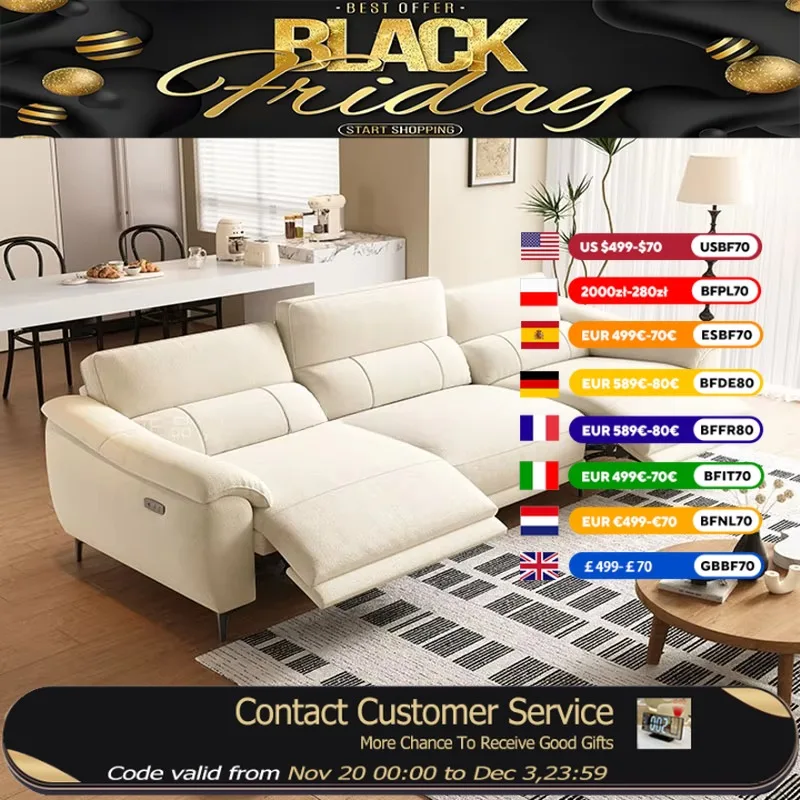 

Beige 2 Seats Electric Sofas Armrest Full Size Luxury Loveseat Sofa Living Room 3 Seater White Divano Soggiorno Furniture Home