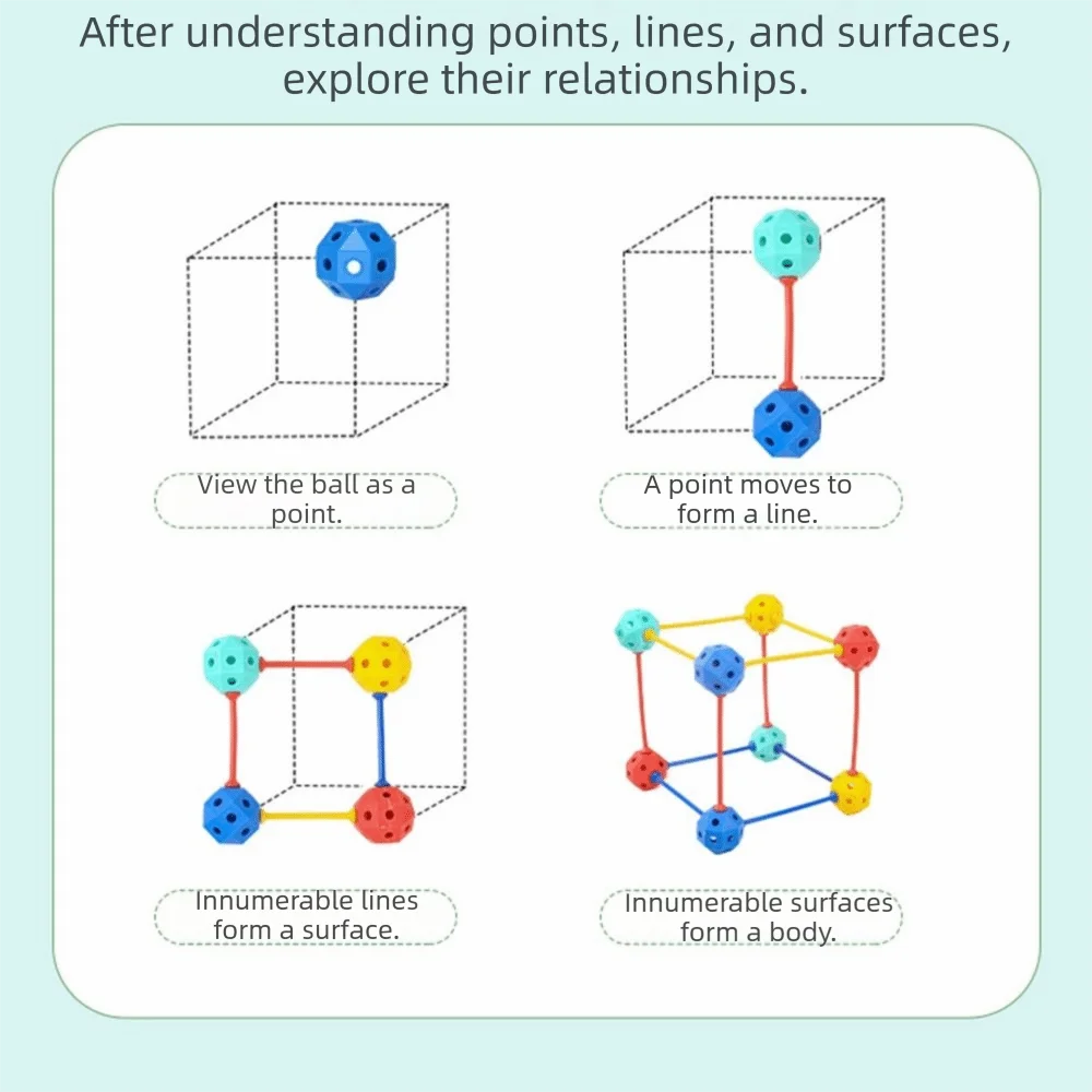 45/150/300개 3D 기하학적 블록 키트 대형 입자 DIY 조립 비즈 블록 다용도 창의적 교육용