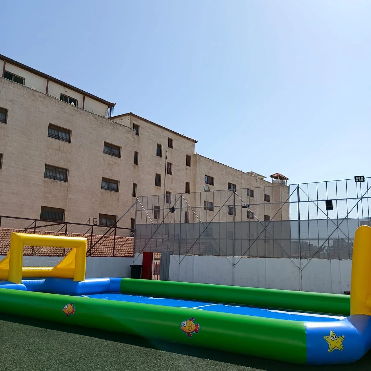 Commercial Customized Outdoor Large High Quality Inflatable Water Soap Football Soccer Playground Field for Sale