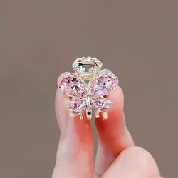 Mini Hair Clips with Alloy Claws and Artificial Crystals for Women's Fringe and Bangs Crystal Rhinestone Hair Clips