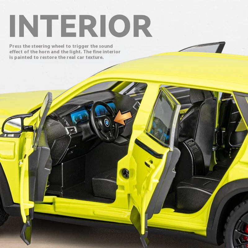 Simulation 1:24 XM Legierung Automobil Modell Metall Druckguss Ornament Sound Licht kinder Spielzeug Auto Modell jungen Geburtstag geschenk