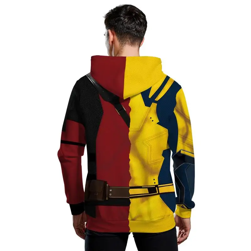 Halloween Cosplay Hoodies für Männer Superhelden Kostüme 3D-Druck Pullover Reiß verschluss Kapuze Sweatshirts männliche Phantasie Neuheit Kleidung