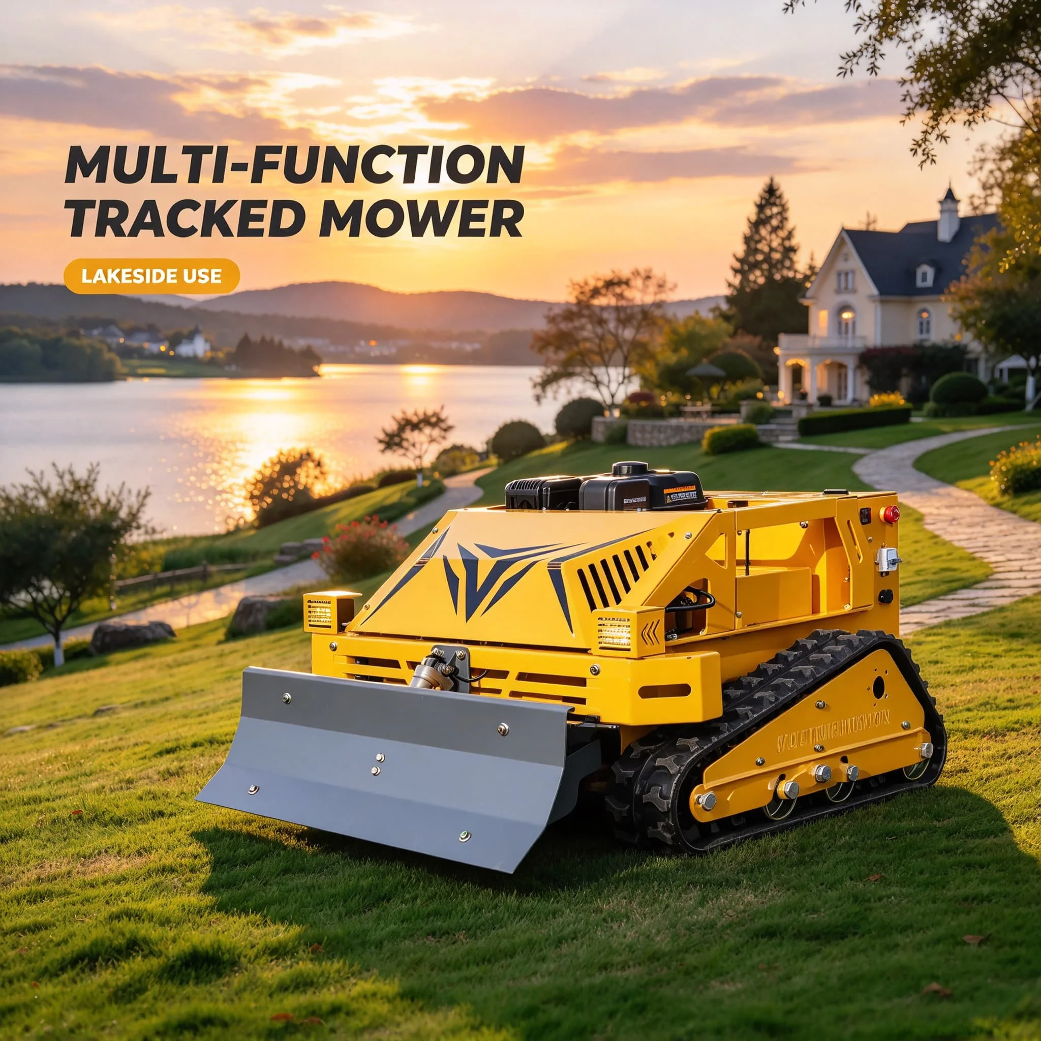 Customized robot mower remote control four‑stroke petrol self-propelled grass cutter machine garden professional high efficiency