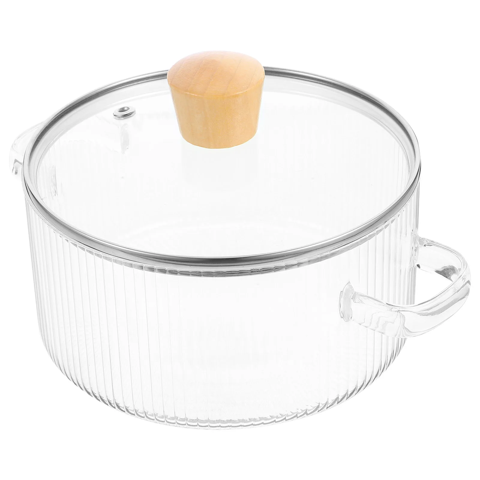 

Soup Pot Transparent Heat Resistant Cooking Pot With Lid Kitchen Noodle Cooker Stew Pan Home Restaurant Use Clear Stovetop