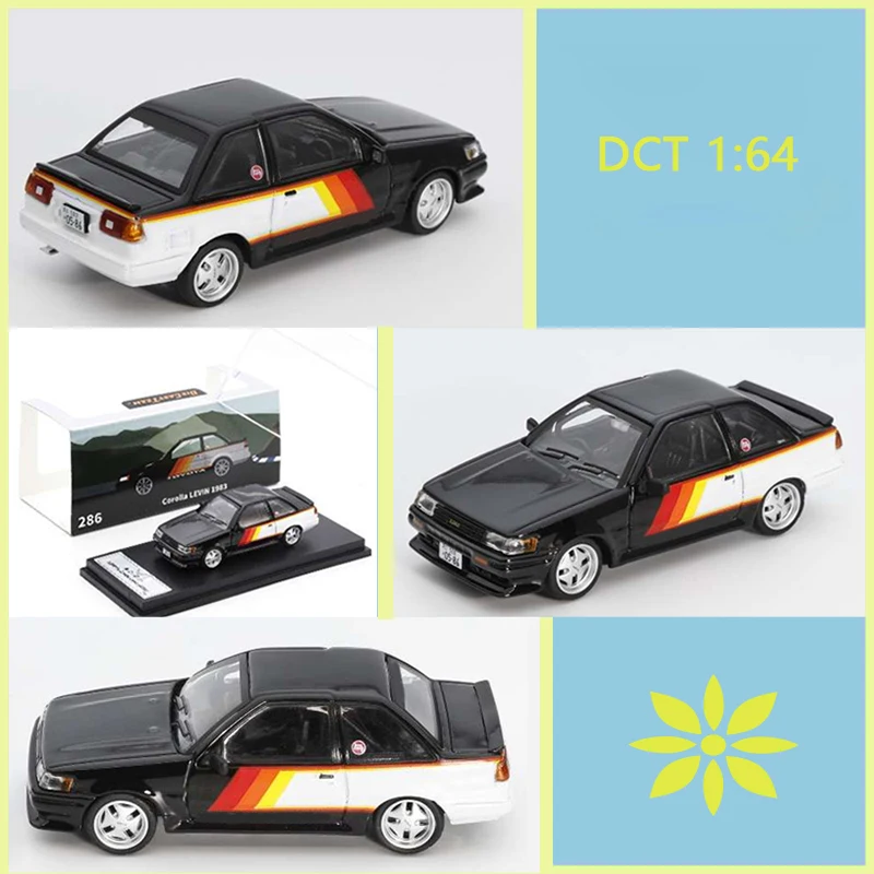 

Масштабная модель автомобиля DCT 1:64 AE86 Corolla LEVIN 1983 из сплава, статическая коллекционная модель, украшение, праздничные подарки, игрушки