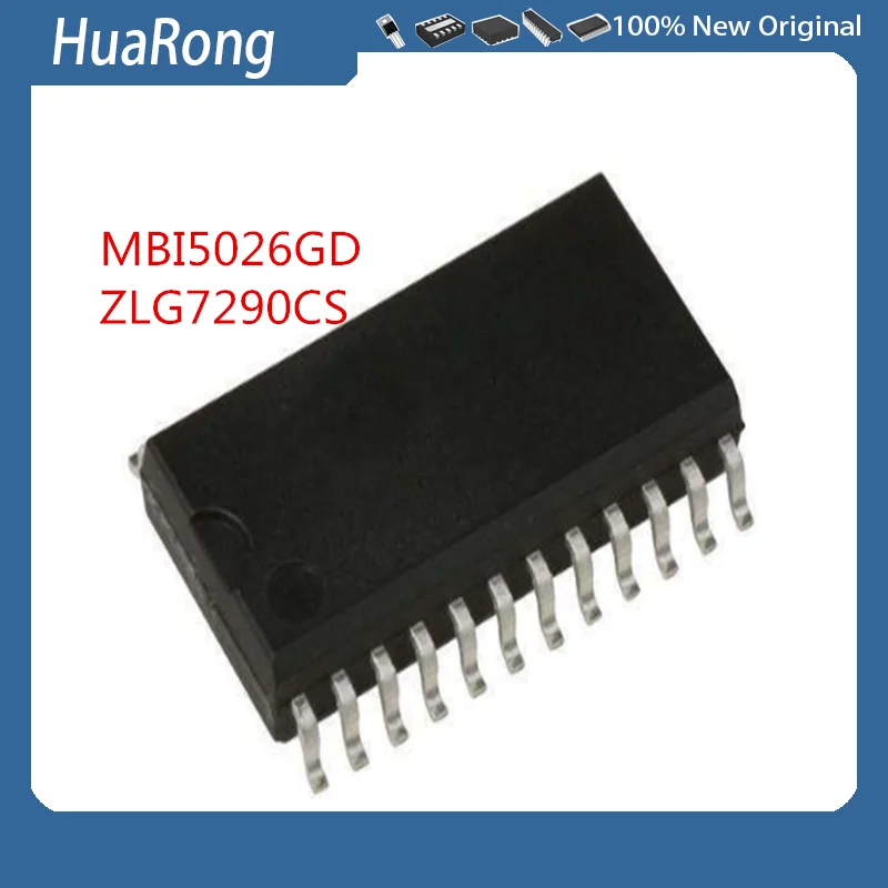 5Pcs/Lot MBI5026GD MB15026GD    ZLG7290CS  -1.27MM SOP24