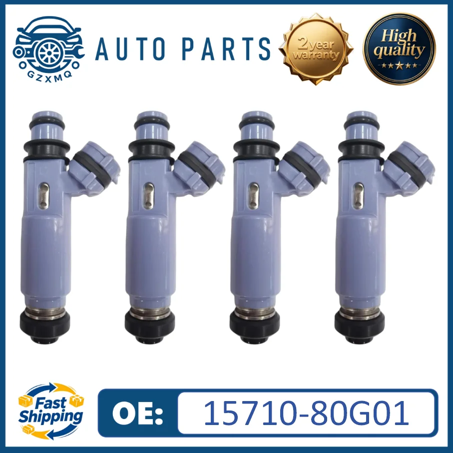 4pcs 15710-80G01 Fuel injectors For Suzuki Jimny MT5 1.3L 4WD JB43W #15710-80G01-000 195500-3980
