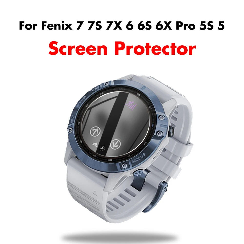 3 pièces verre trempé anti-rayures pour Garmin Fenix 7x 6x 6xpro protecteur d\'écran sur Fenix 5 6 7 5s 6s 7s montre intelligente film en verre