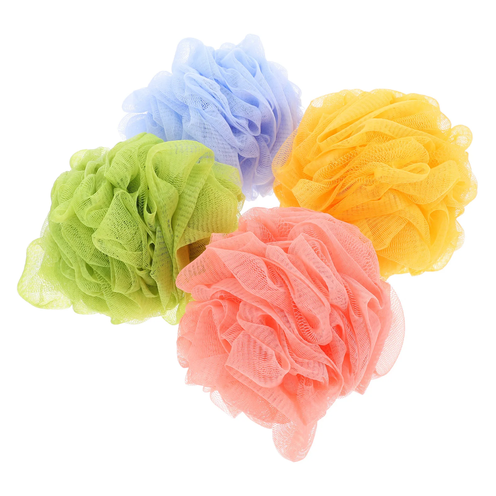 

4Pcs Bath Flower Shower Ball for Body Washing Tightly Mesh Foaming Bath Ball Comfortable Skin Care Tool Home Bathroom