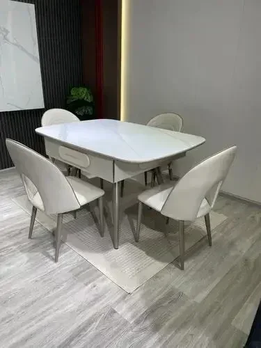 A style Multifunctional Light Luxury Solid Wood Stone Plate Dining Table New Automatic Electric Mute Dual-Use Mahjong Machine