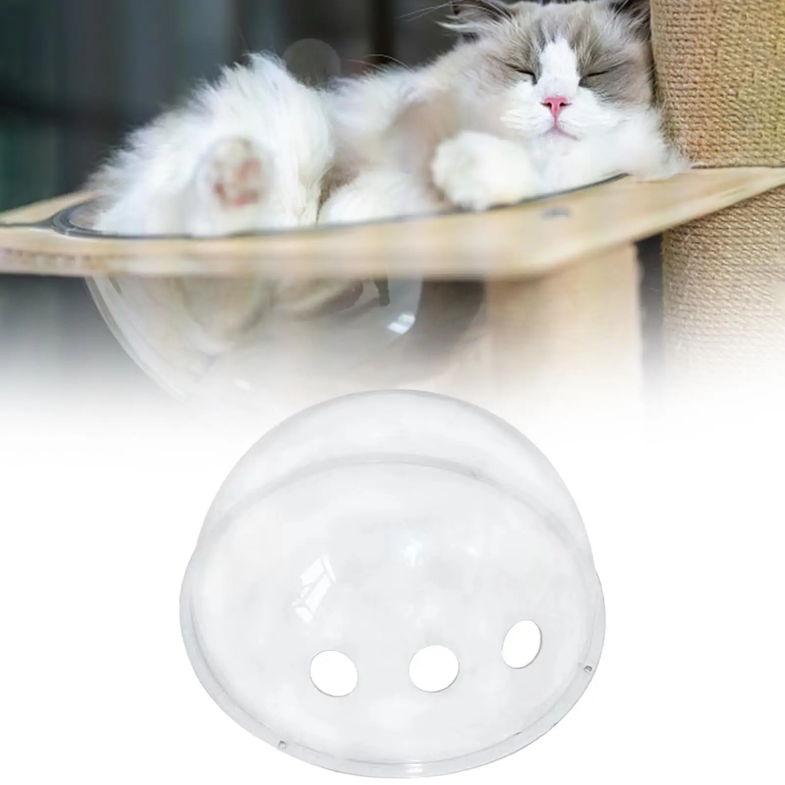 Space Clear Capsule Acrylic Cats Dome Cat House Accessories Transparent Cat Dome Space Capsule Cover for DIY Cat House
