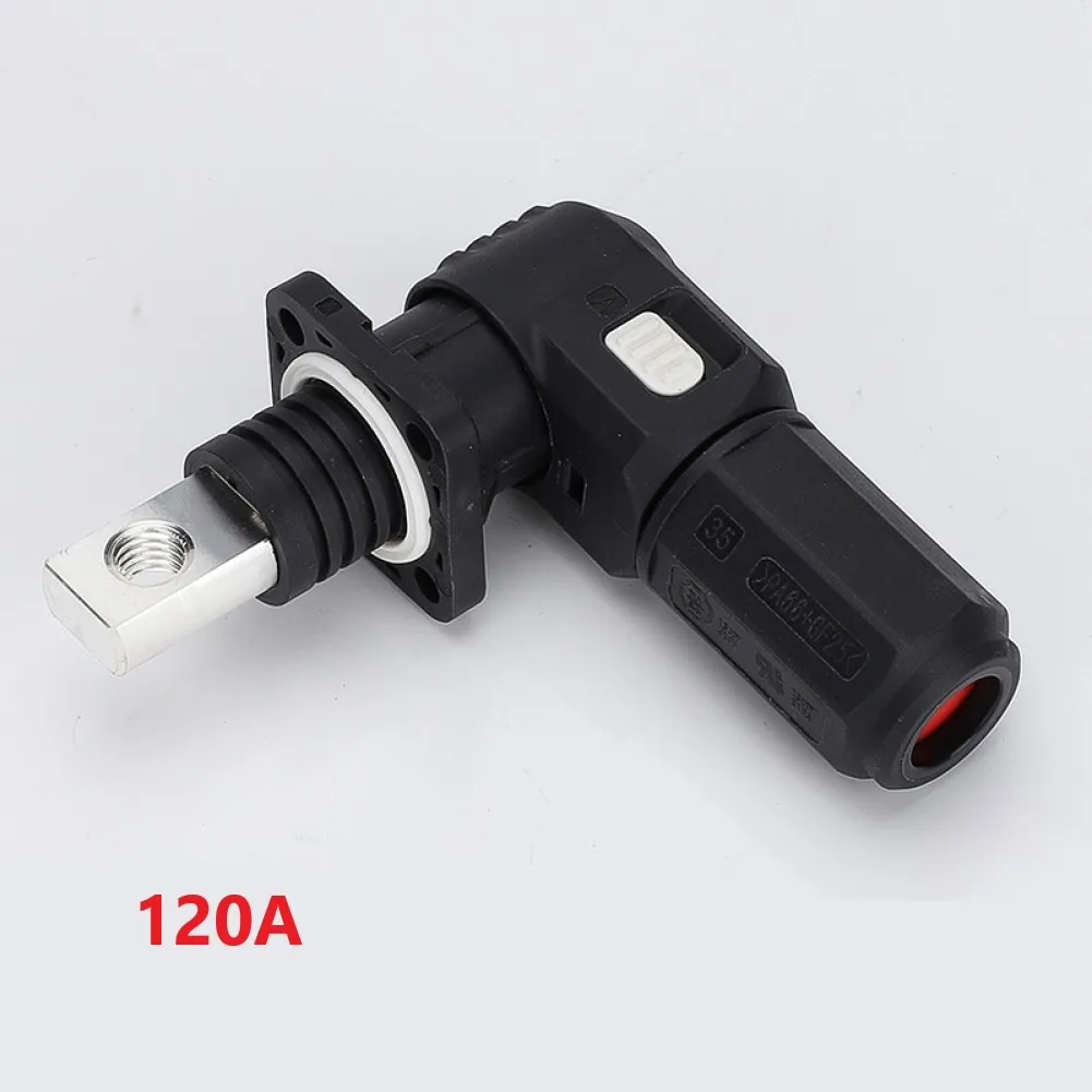 

120A/200A Battery Energy Storage Connector High Current Quick Plug Terminal Flame Retardant IP67 Waterproof Elbow Power Terminal